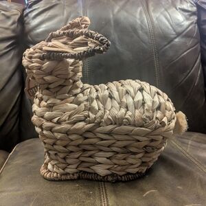 Woven Rabbit Decor NWT